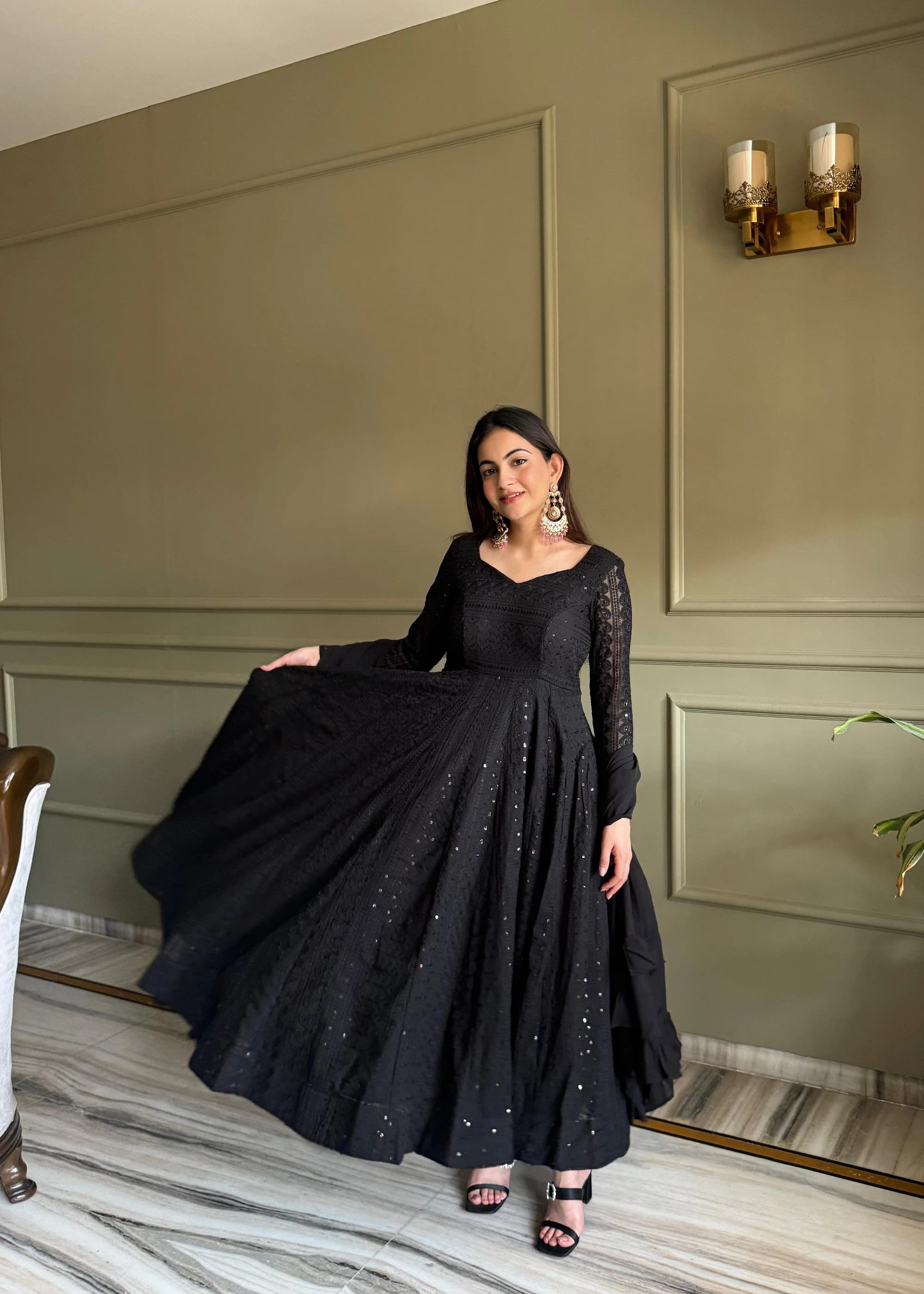 ❤️❤️Ready to Wear Fully Flaired Anarkali Set❤️❤️