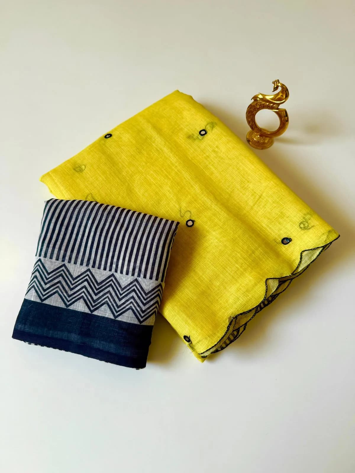 🪻🪻Trending Mirror Work linen cotton sarees with Attractive Digital prints🪻🪻